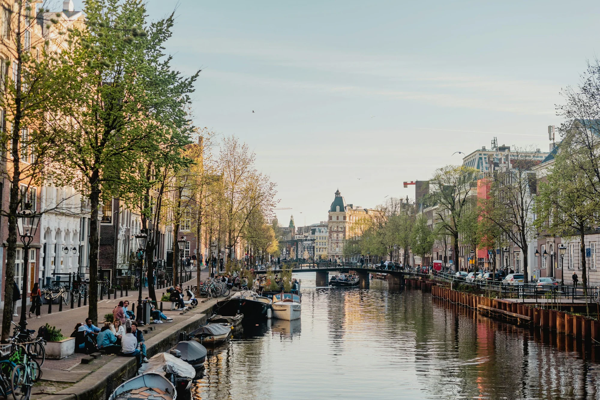 Historic canal houses in Amsterdam